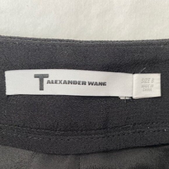 ALEXANDER WANG High Rise Black Crepe Trouser Pants Sz 8 - Picture 6 of 11